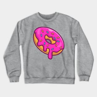 Flying Doughnut Melted Cartoon Crewneck Sweatshirt